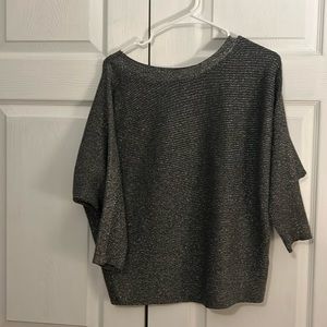 Sparkley grey off shoulder sweater